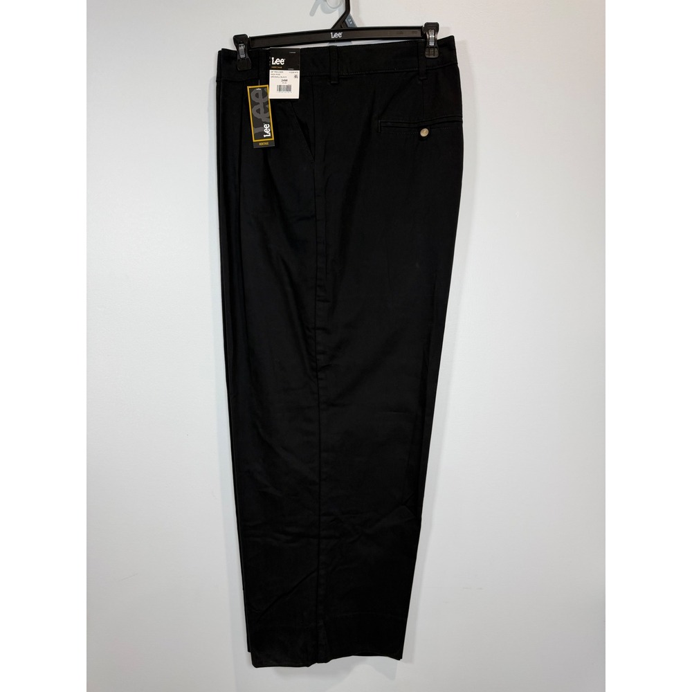 Lee Heritage High Rise Trouser Unionall Black 24W Plus Size 112381472 NWT